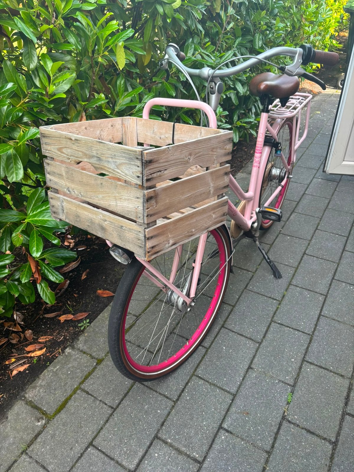 Gazelle Miss Grace Damesfiets Roze met krat en versnellingen, Fietsen en Brommers, Ophalen, Gebruikt, Versnellingen, 56 cm of meer