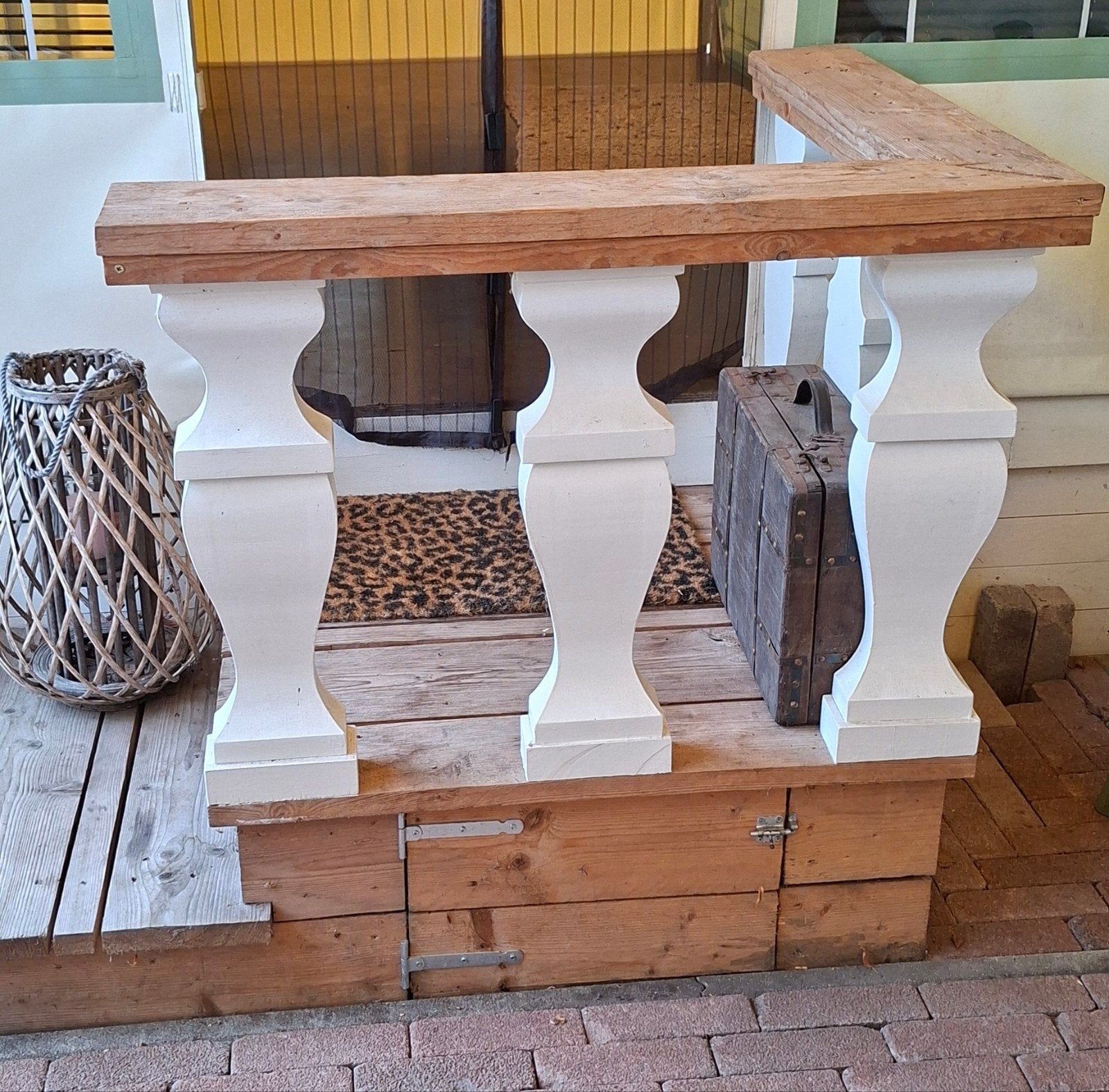 Te koop houten opstapje, Ophalen, Gebruikt