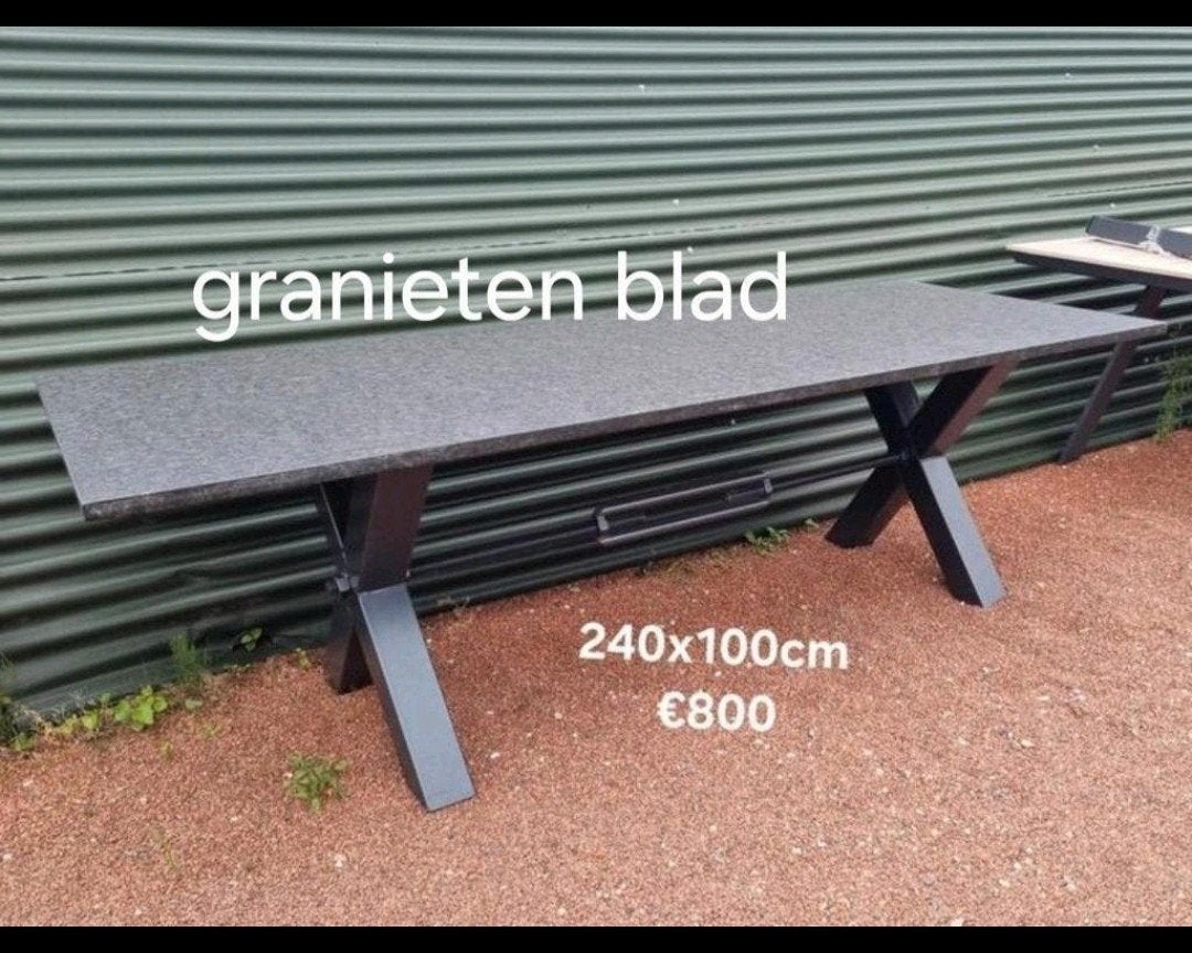 GRANIETEN TAFEL 240X100CM, Ophalen