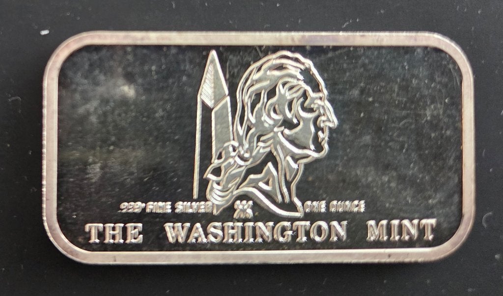 1 Troy Ounce Washington Mint zilver Baar, Ophalen of Verzenden, Zilver