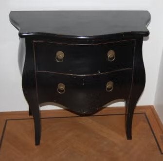 Prachtig Zwart Buikkastje – Klassieke Blikvanger!, Ophalen, Barok, 1 of 2 laden, 50 tot 100 cm
