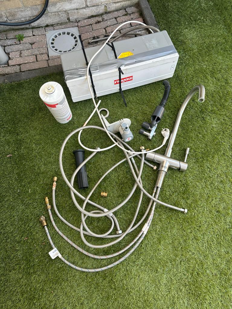 Franke kokendwaterkraan met boiler en filter, Ophalen, Gebruikt, Rvs, Kraan