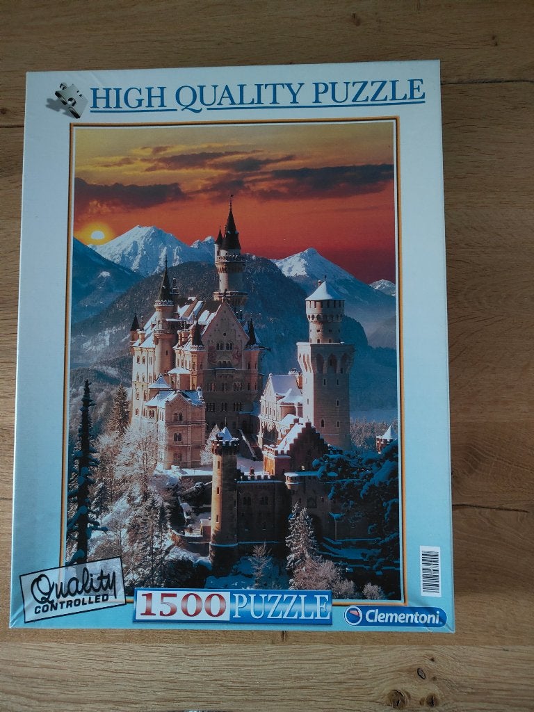 Clementoni puzzel Neuschwanstein 1500 st., Ophalen of Verzenden, 500 t/m 1500 stukjes, Zo goed als nieuw, Legpuzzel