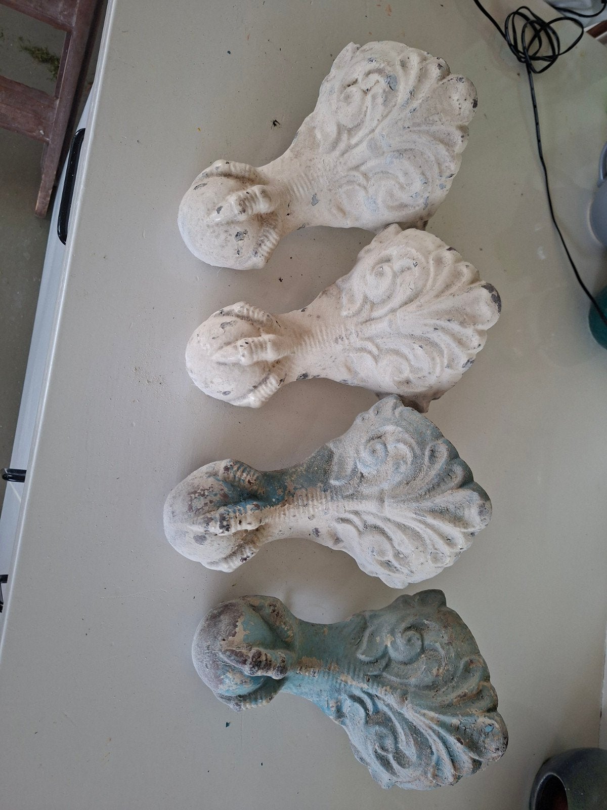 Badkuip poten - klauwvoet Set van 4 vintage, Ophalen