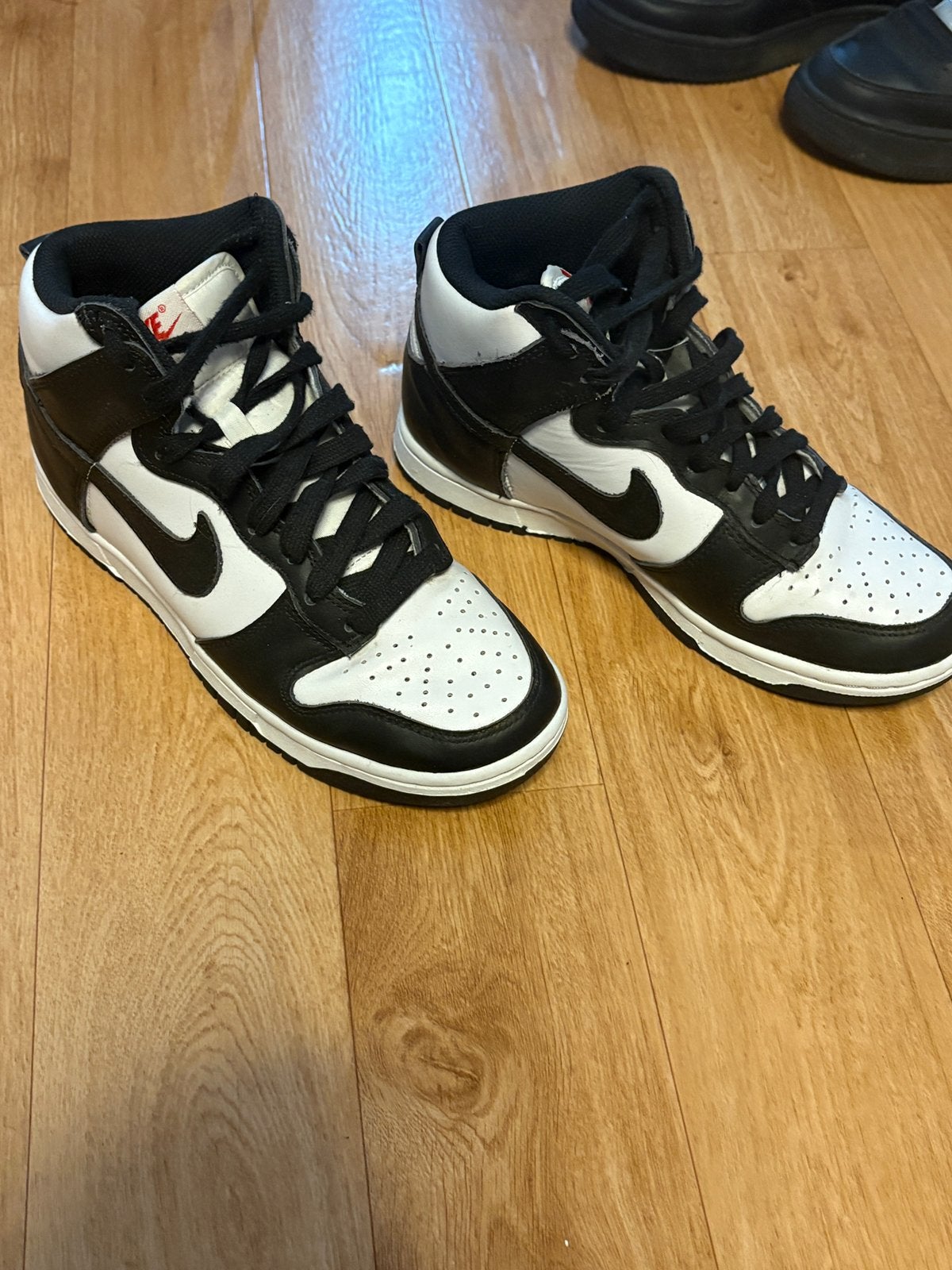 Nike Dunk High Retro "Black White", Ophalen of Verzenden, Zo goed als nieuw, Zwart, Sneakers of Gympen