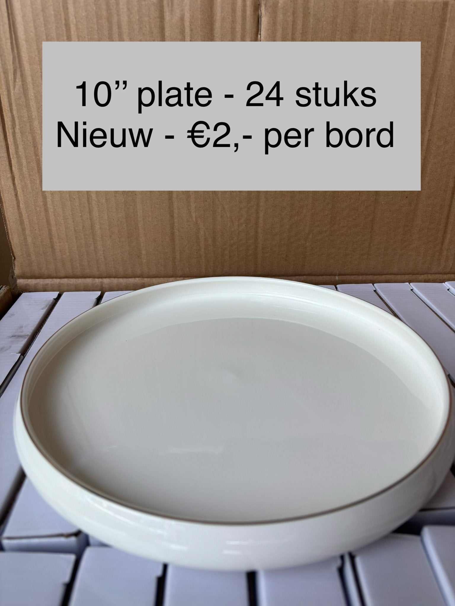 Nieuwe borden in 2 maten: 20cm en 25cm, Ophalen of Verzenden, Nieuw, Bord(en)