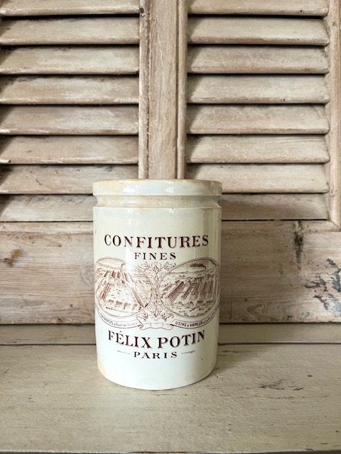 Antieke confit pot confiture pot Félix Potin, Antiek en Kunst, Ophalen of Verzenden