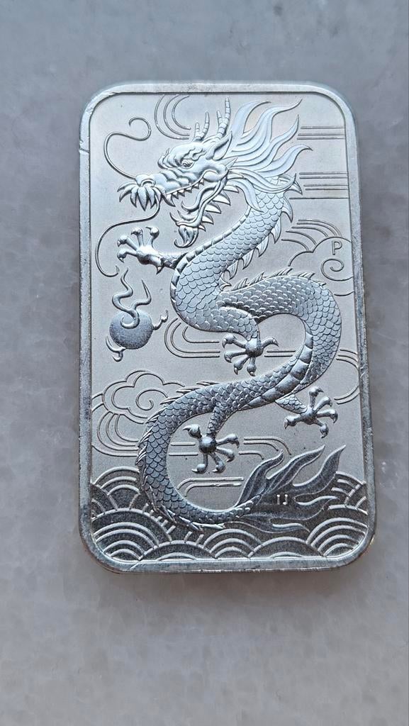 1 ounce dragon 2018, Ophalen of Verzenden, Zilver