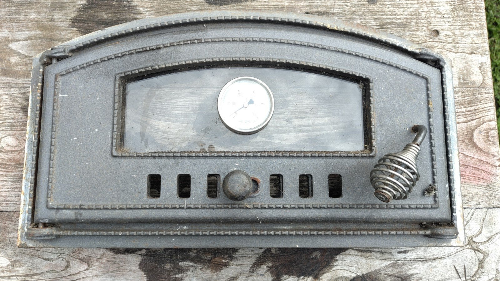 Ovendeur pizza oven Gietijzeren, Witgoed en Apparatuur, Keramisch, Ophalen of Verzenden, Inbouw, 45 tot 60 cm