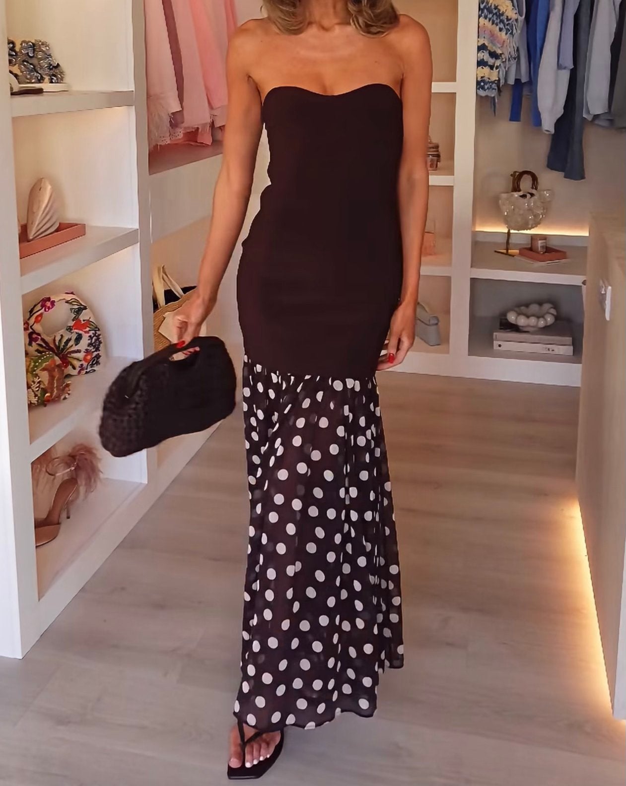 New zara polkadot dress size S, Bruin, Verzenden, Nieuw, Maat 36 (S)