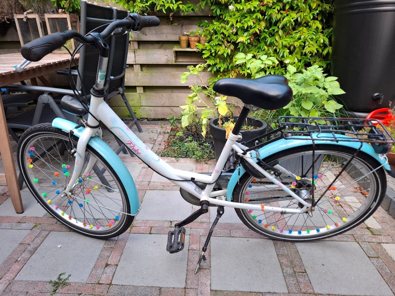 Flyke meisjesfiets 24 inch, 3 versnellingen, met slot, Ophalen, Gebruikt, Flyke, Terugtraprem