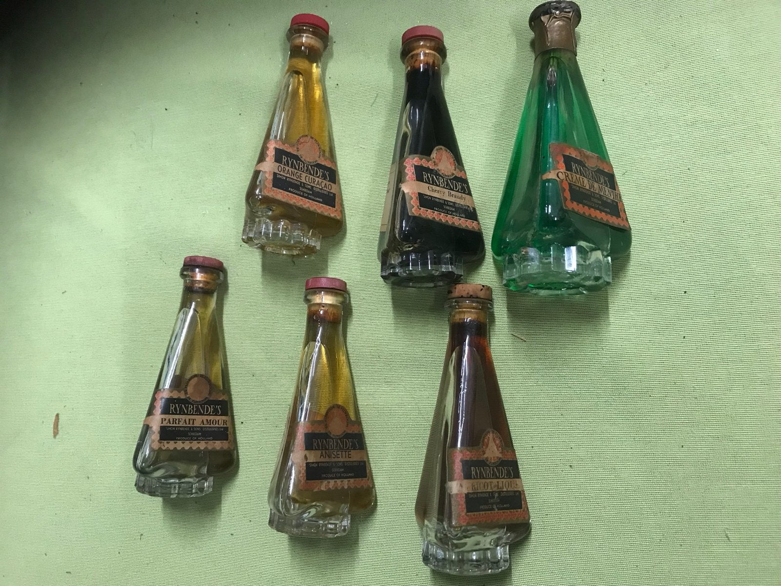 Antieke Rynbende Monsterflesjes - Glas Leerdam Ontwerp, Verzamelen, Overige Verzamelen, Gebruikt, Ophalen of Verzenden