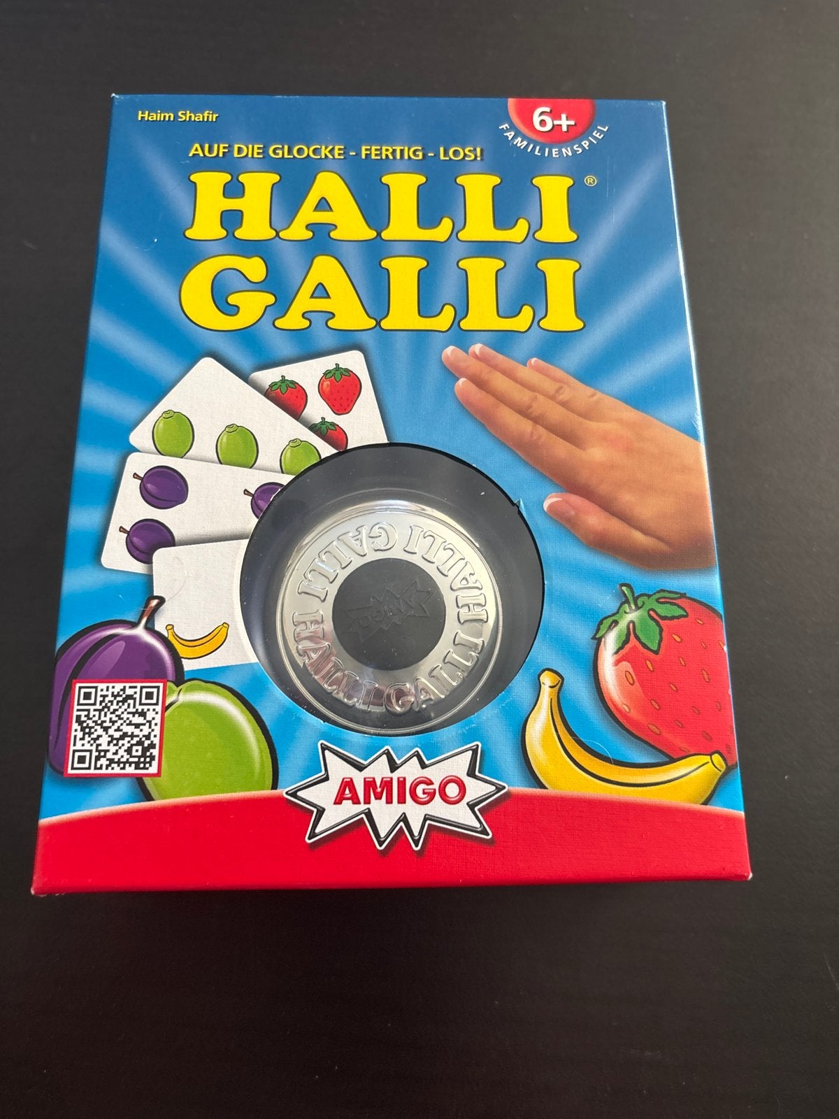 Halli Galli - Taal onafhankelijk familiespel, Drie of vier spelers, Ophalen of Verzenden, Zo goed als nieuw