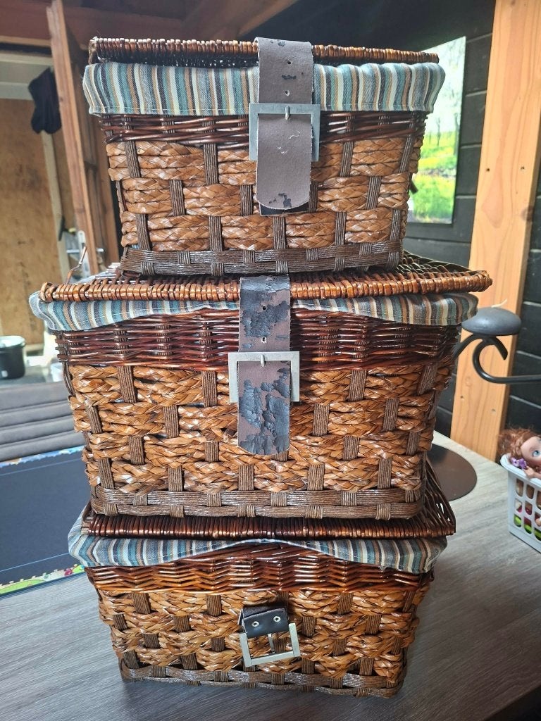 Mandjes en puzzels, Gebruikt, Gevlochten, Overige typen, Ophalen of Verzenden