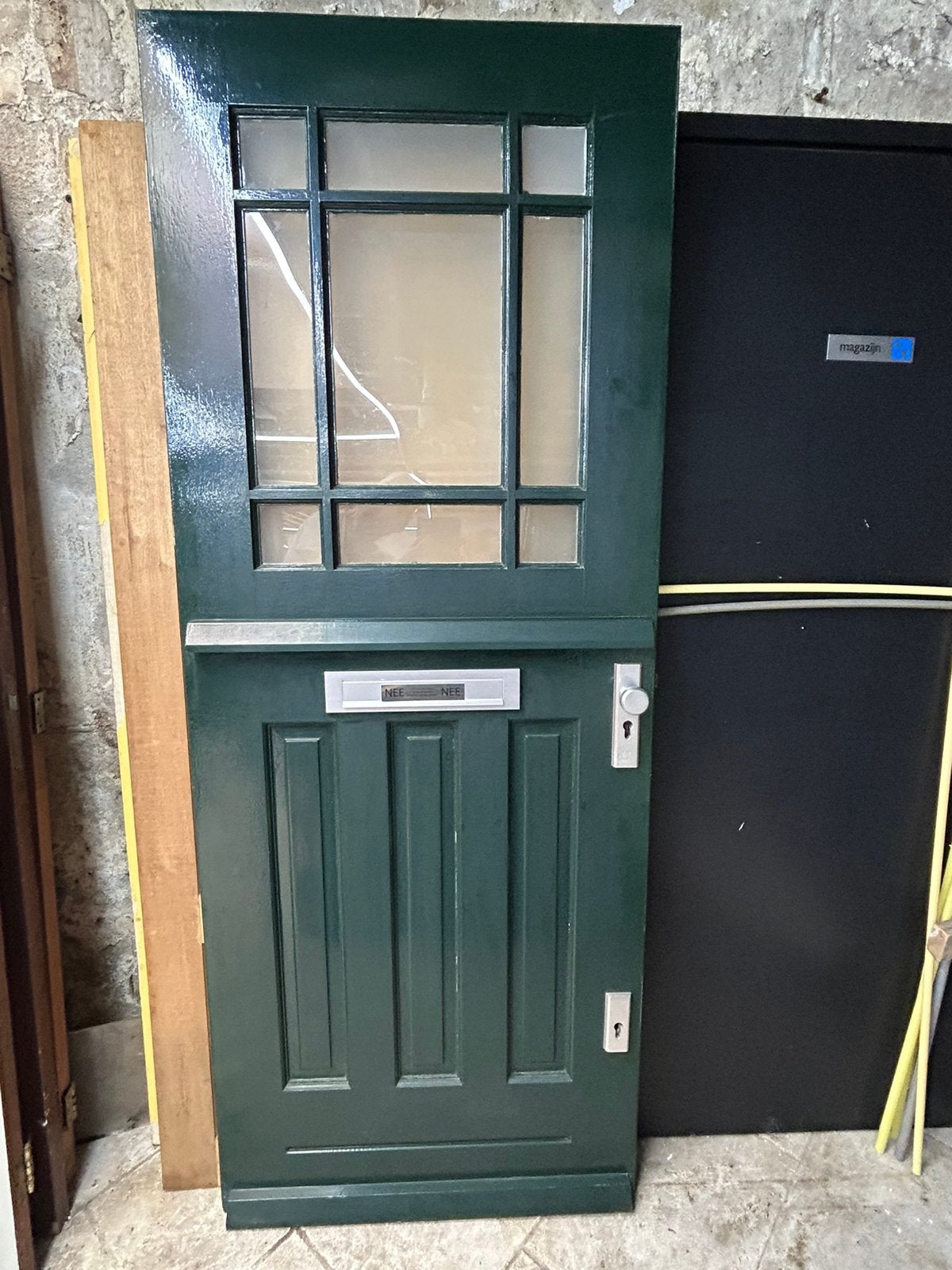 Hardhouten Buitendeur. Lxhxd 211 x 82,5 x 4. Incl. beslag!, Doe-het-zelf en Verbouw, Deuren en Horren, Ophalen, 80 tot 100 cm