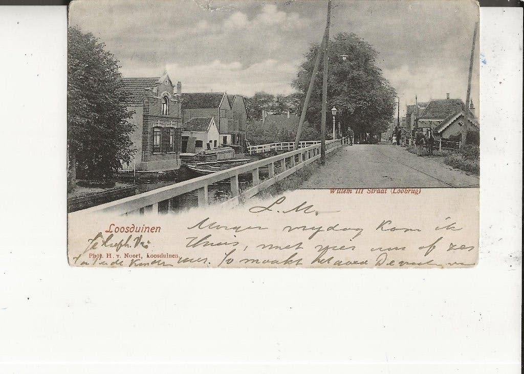 Loosduinen Willem III-straat(Loobrug) 7 sept 1900, Ophalen of Verzenden, Voor 1920, Gelopen, Zuid-Holland