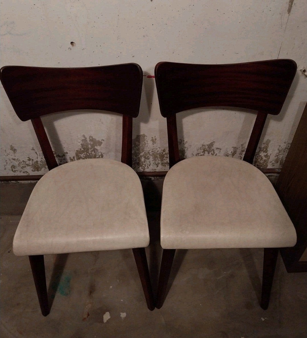 stoeltjes, Scandinavische design, Vintage, mid century, Huis en Inrichting, Stoelen, Twee, Wit, Ophalen of Verzenden, Zo goed als nieuw