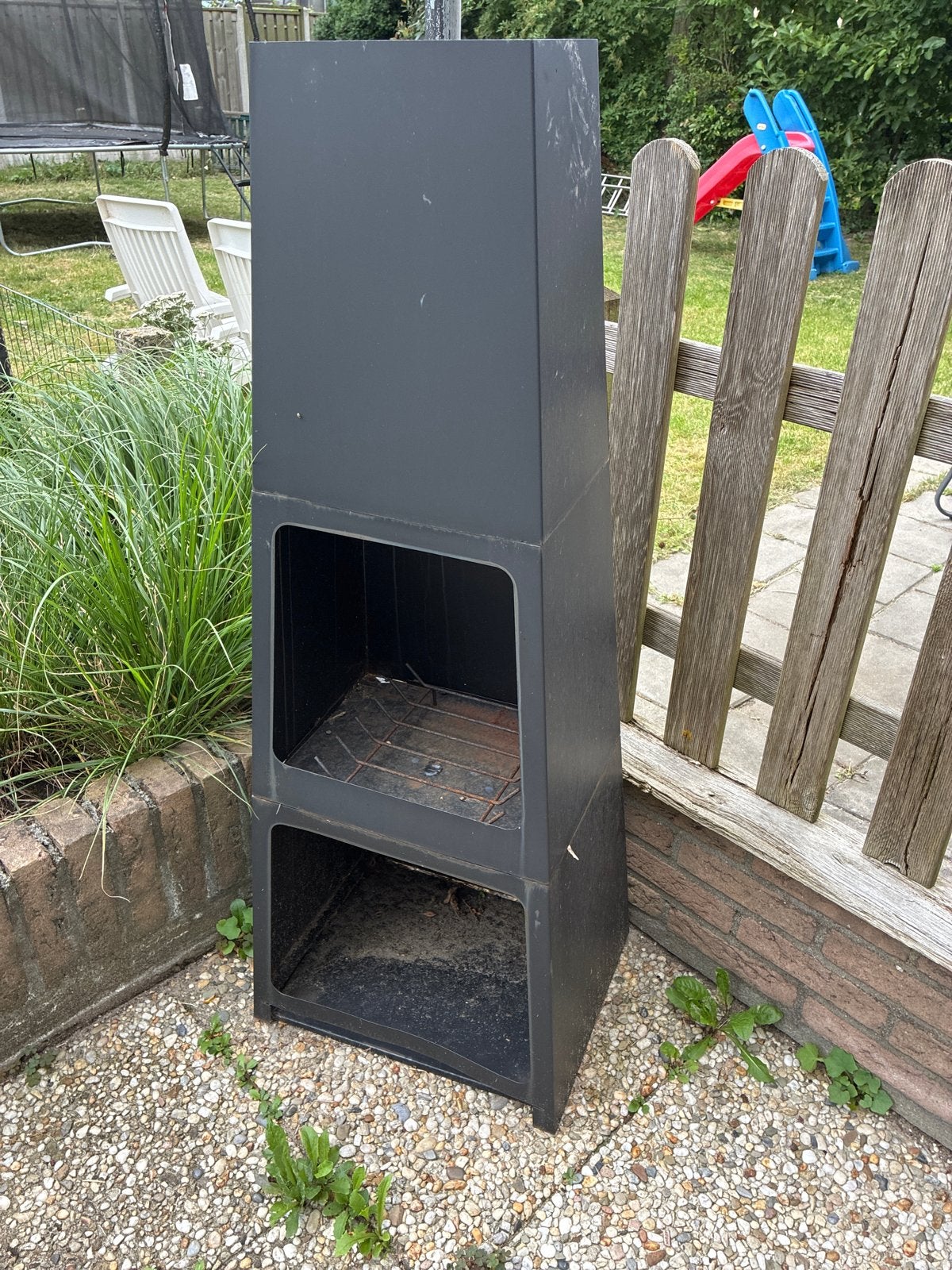 Zwarte vuurkorf / tuinhaard - Nooit gebruikt, Ophalen, Zo goed als nieuw, Vuurkorf