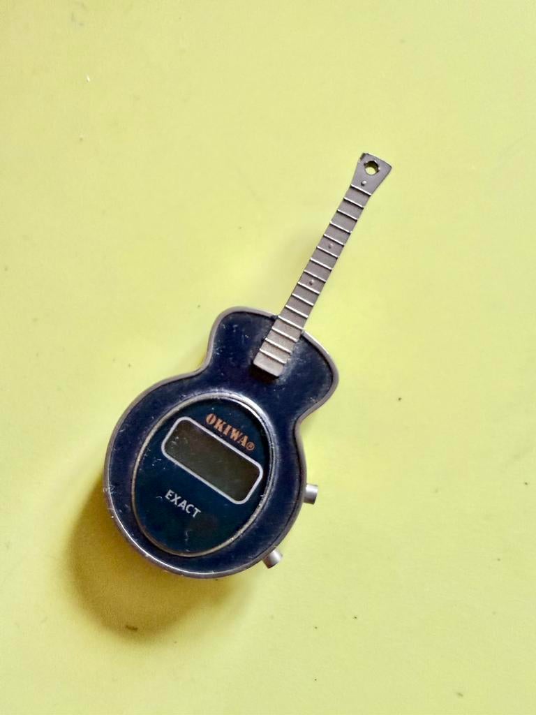 Vintage horloge/klokje digitaal 6 cm, Overige merken, Zakhorloge, Staal, 1960 of later
