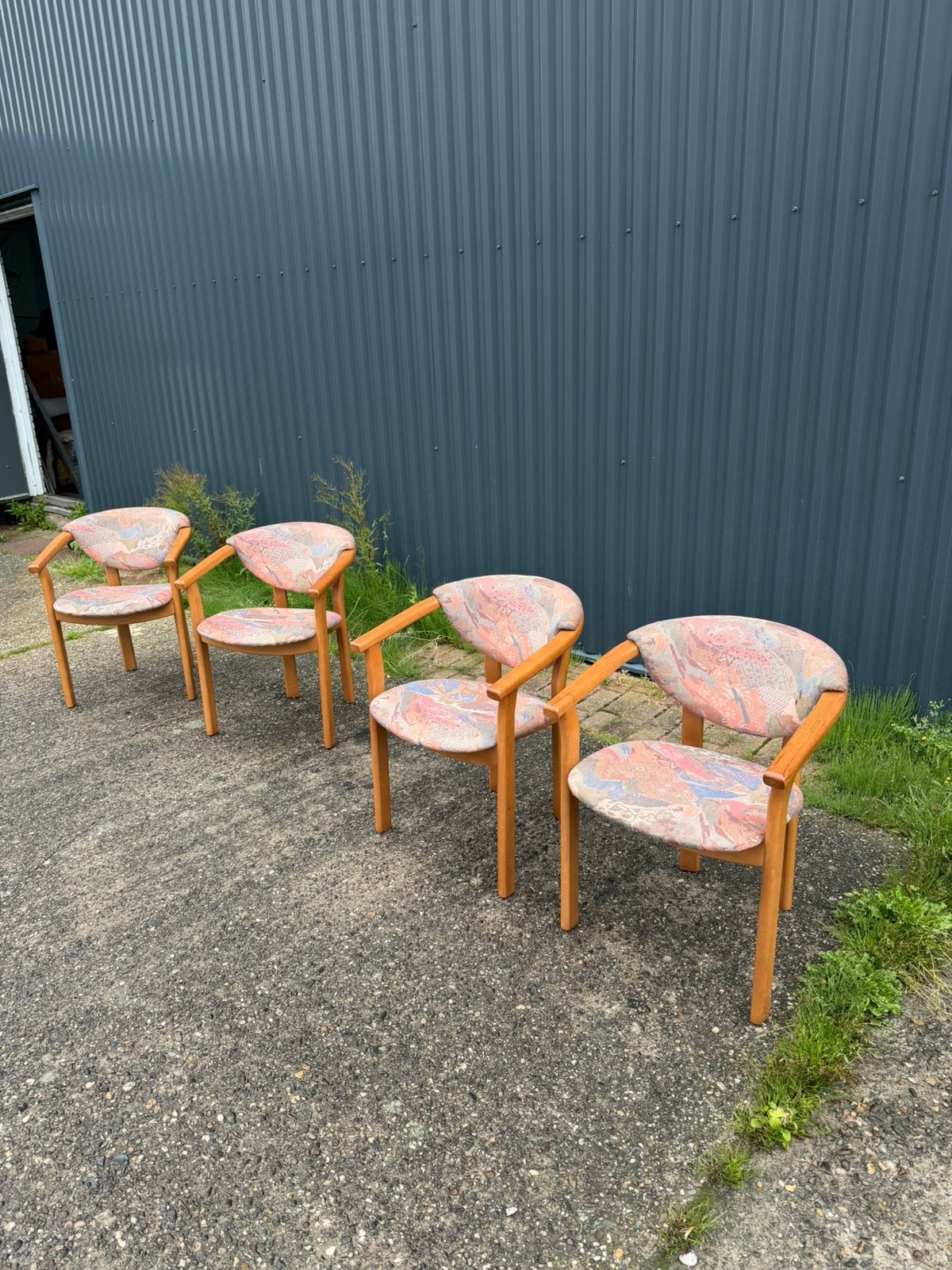 4 x stoel vintage eetkamerstoel, Ophalen, Gebruikt, G, Vier