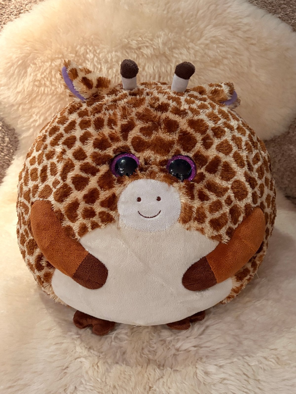 Ty Squish-a-Boos Giraf Knuffel - Zo goed als nieuw, Giraf, Ophalen of Verzenden, Zo goed als nieuw, Middelgroot (20 tot 80 cm)