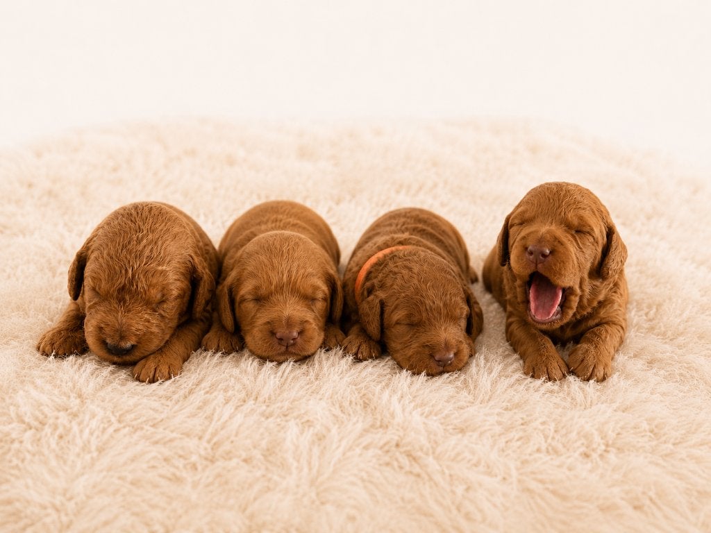 Medium Australian Labradoodle pups abrikoos/rood, Ophalen, Nieuw