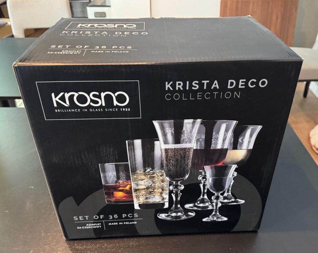 Krosno Krista Deco Collection | 36 kristalglazenset | Nieuw, Ophalen, Glas of Glazen, Nieuw, Glas