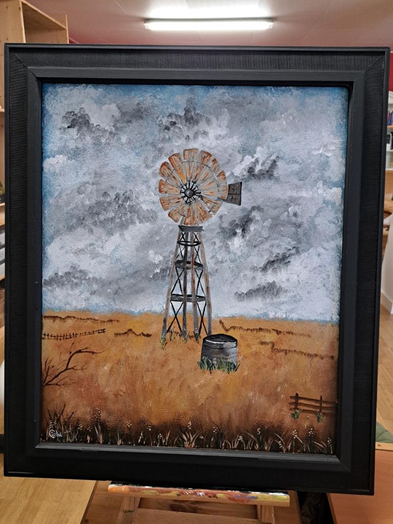 Schilderij acrylverf, Ophalen
