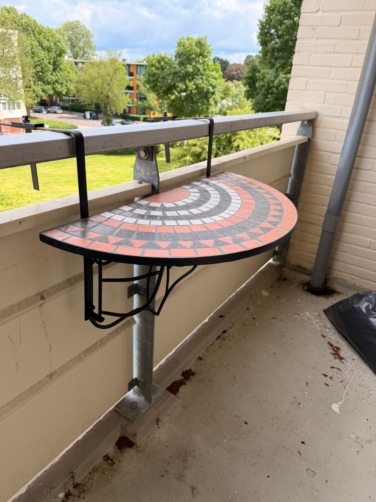 Balkon tafel, Tuin en Terras, Ophalen, Zo goed als nieuw, Rechthoekig