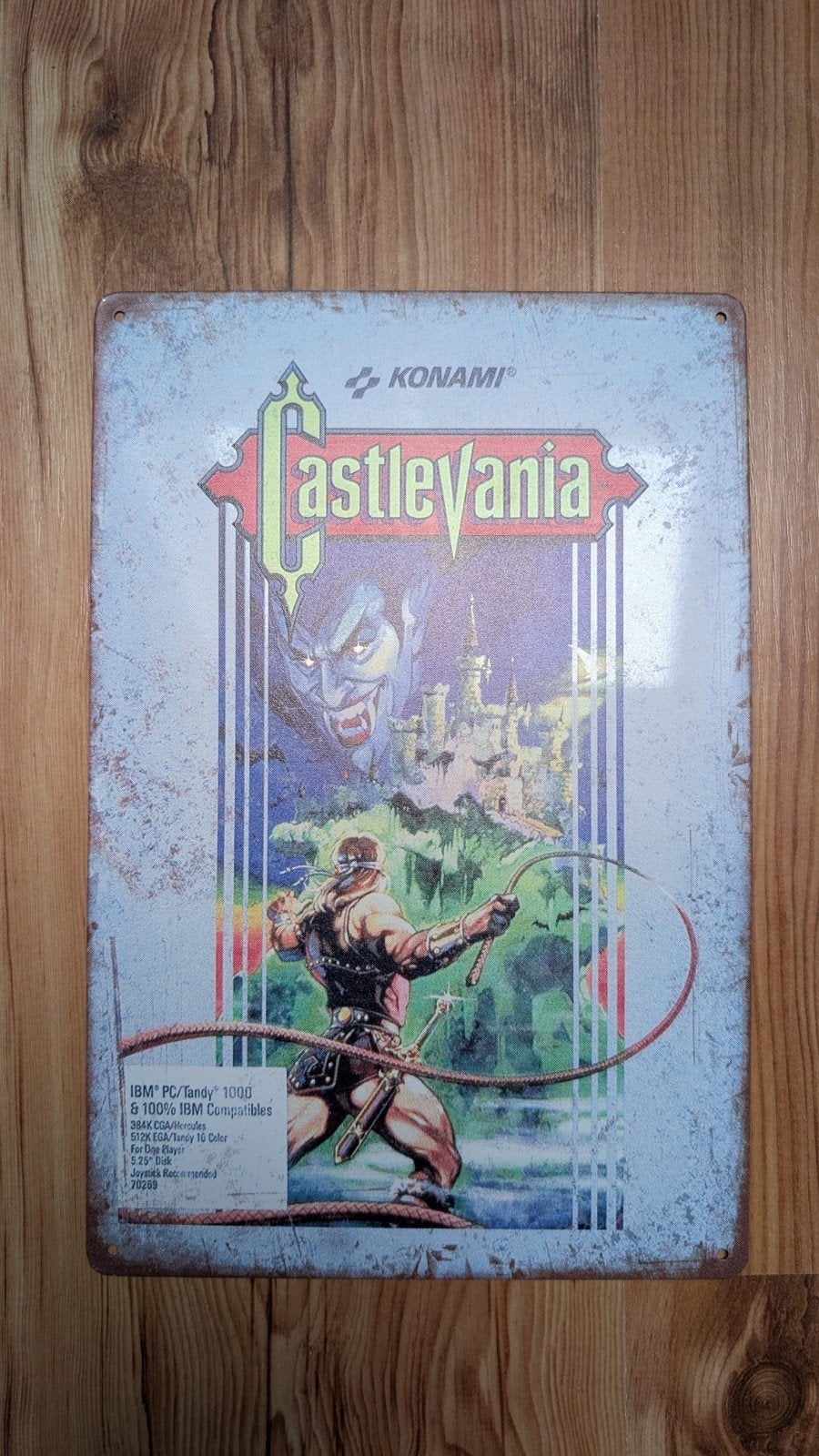 Castlevania Konami Metalen Plaat - Vintage Game Art, Avontuur en Actie, 1 speler, Ophalen of Verzenden, Zo goed als nieuw