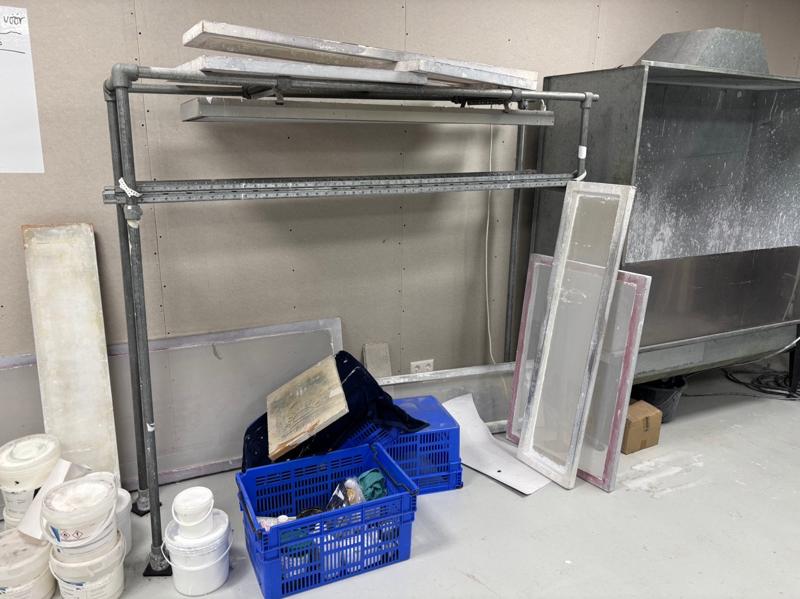 Zeefdruk installatie, Ophalen, Overige onderwerpen, Zeefdruk