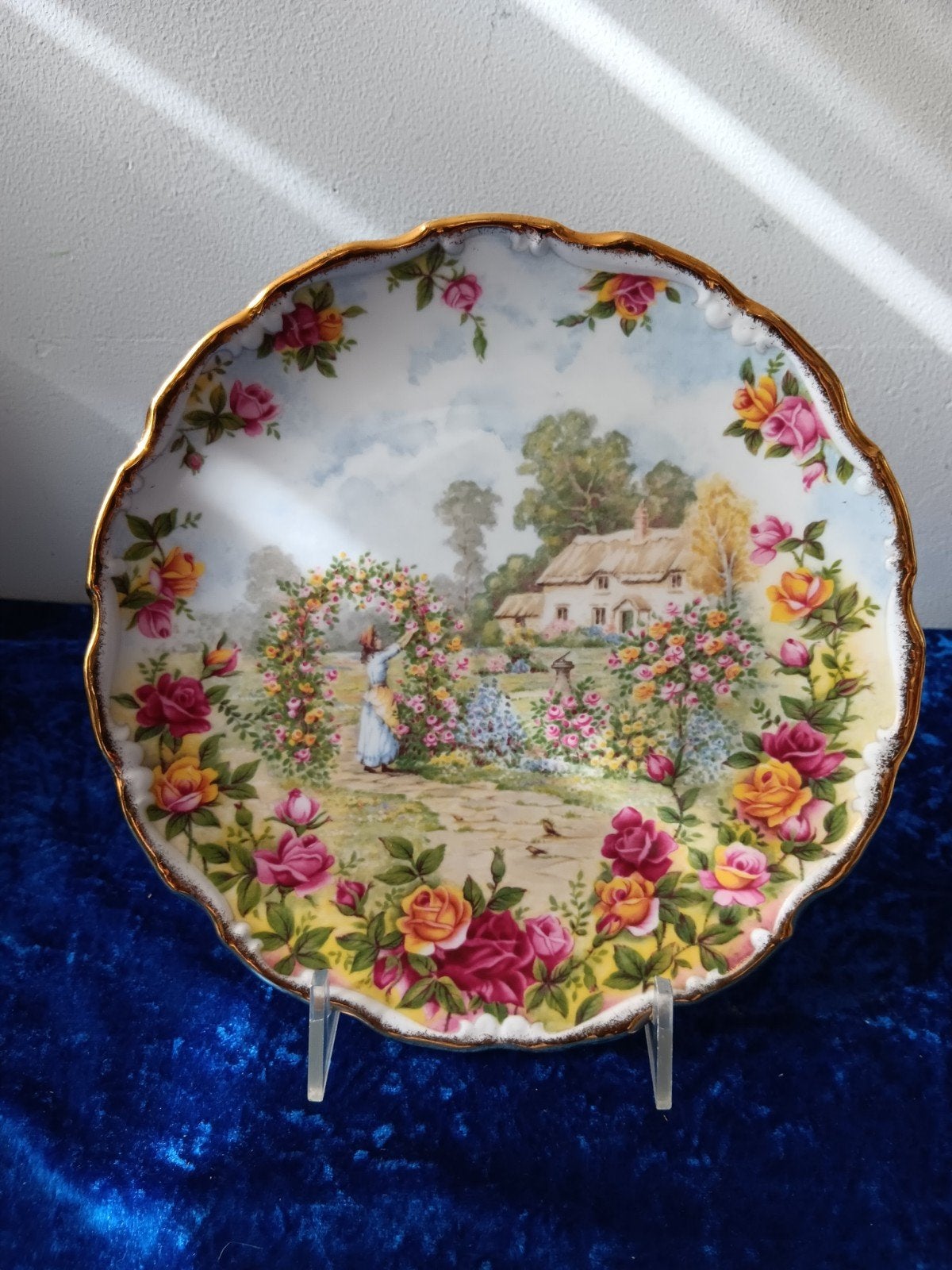Royal Albert Old Country Roses 25e Jubileum Plooibord 1986, Ophalen of Verzenden