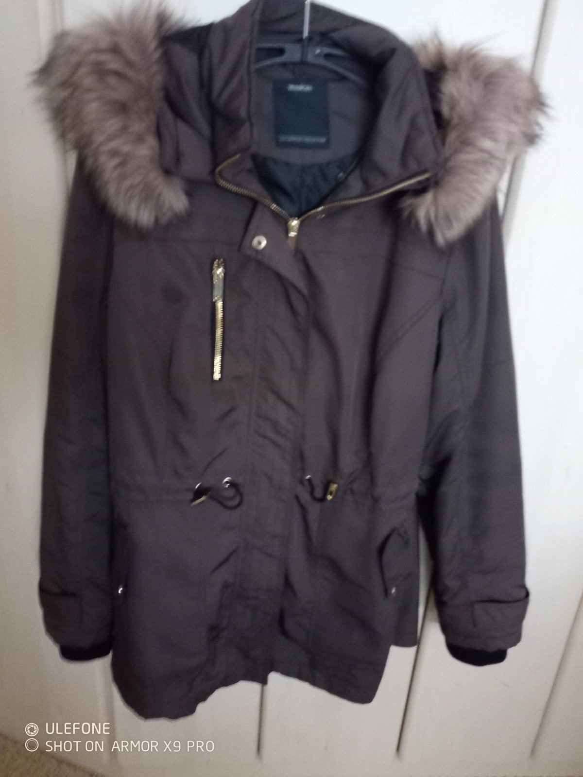 ZGAN,bruin winterjas maat 46 met afneenbare chapucon., JESSICA, Bruin, Maat 46/48 (XL) of groter, Ophalen of Verzenden