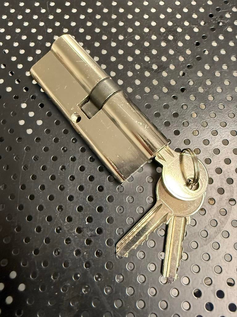 Slotcilinder 80mm met drie sleutels - nieuw, Ophalen of Verzenden, Nieuw, Overige materialen, Slot