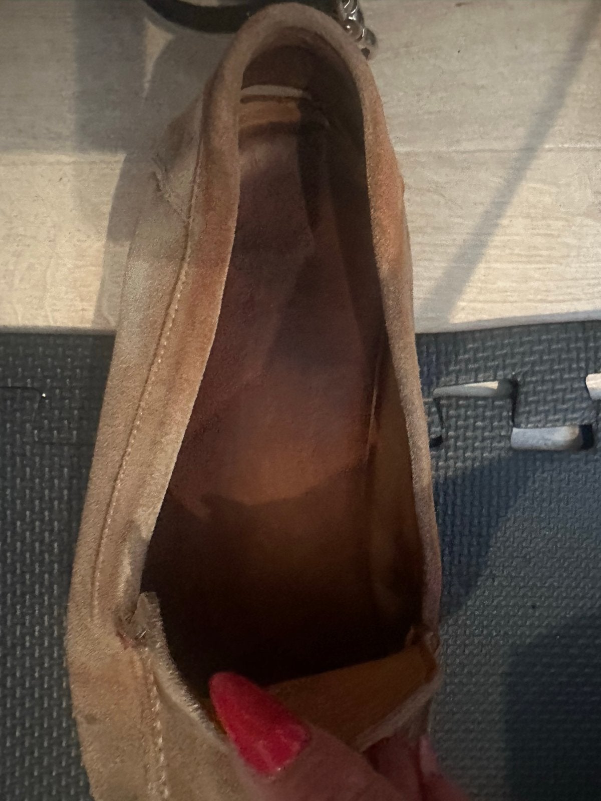 Bruine suède loafers - maat 46, Ophalen, Gedragen, Bruin, Loafers