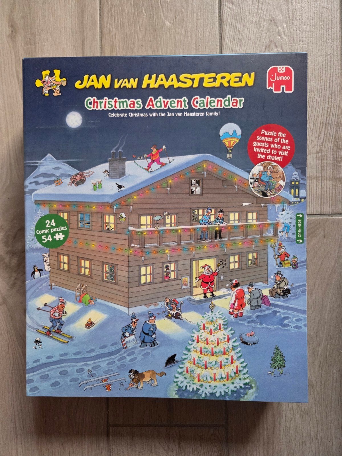 Jan van Haasteren Kerst Puzzel Adventskalender 2025 Nieuw, Ophalen of Verzenden, Minder dan 500 stukjes, Nieuw, Legpuzzel