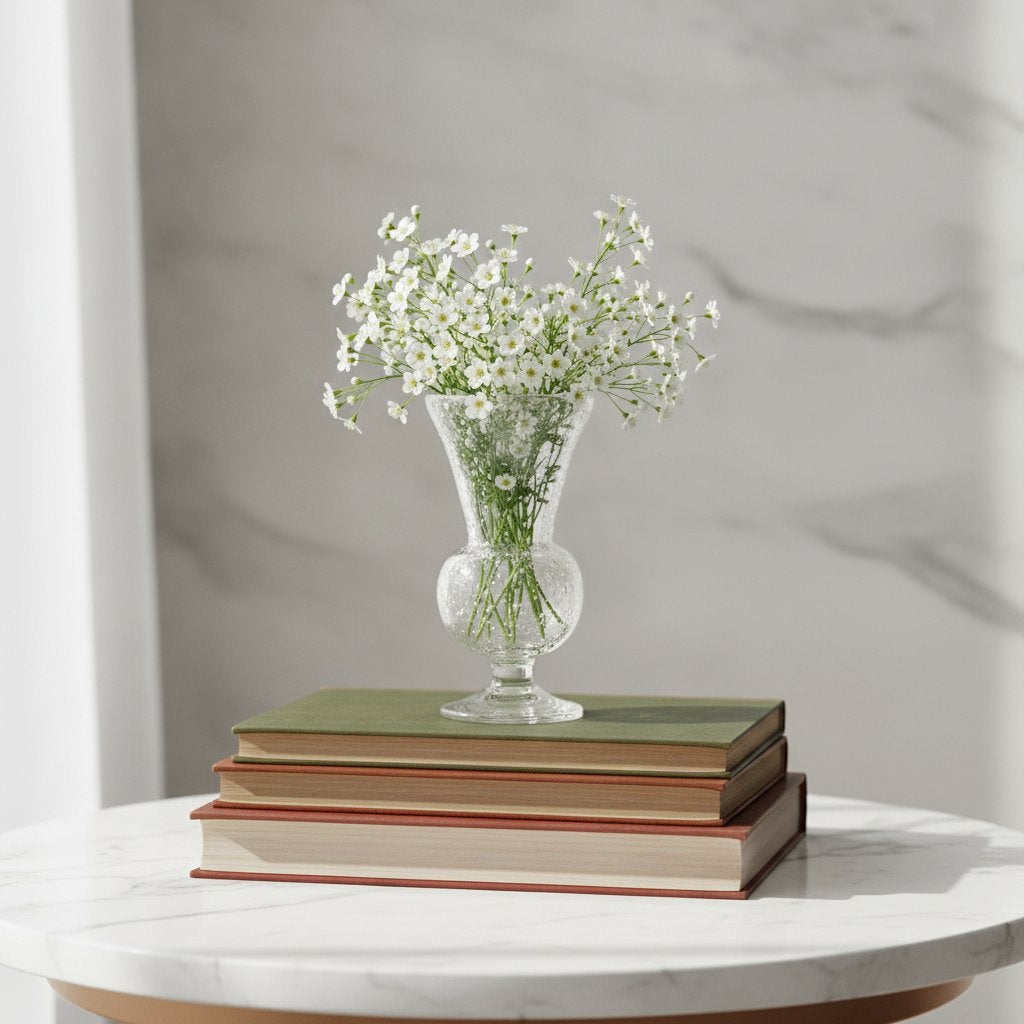 Vintage vaas van geblazen glas met bubbels, Ophalen of Verzenden