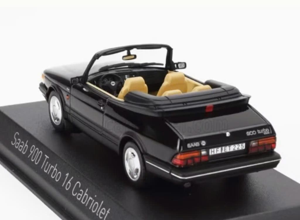 Saab 900 Turbo cabrio '92 zwart schaal 1:43 NOREV Ref 810045, Verzenden, Nieuw, Auto, Norev