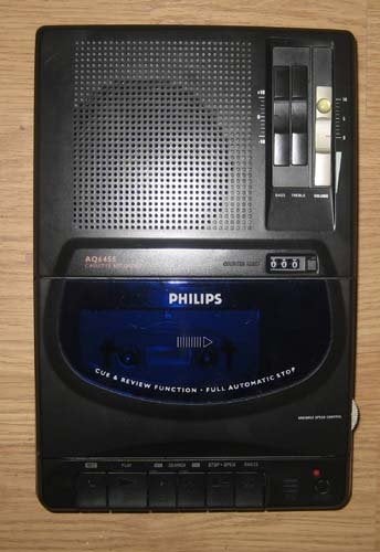 Cassetterecorder Philips AQ 6455 echt als nieuw!!, Ophalen of Verzenden, Enkel, Philips, Tape counter