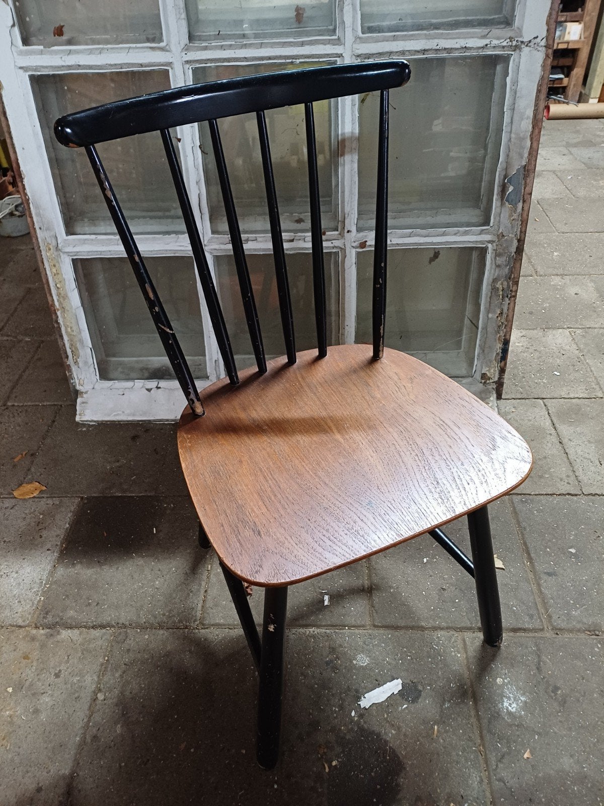 Vintage spijlenstoel, Huis en Inrichting, Ophalen of Verzenden