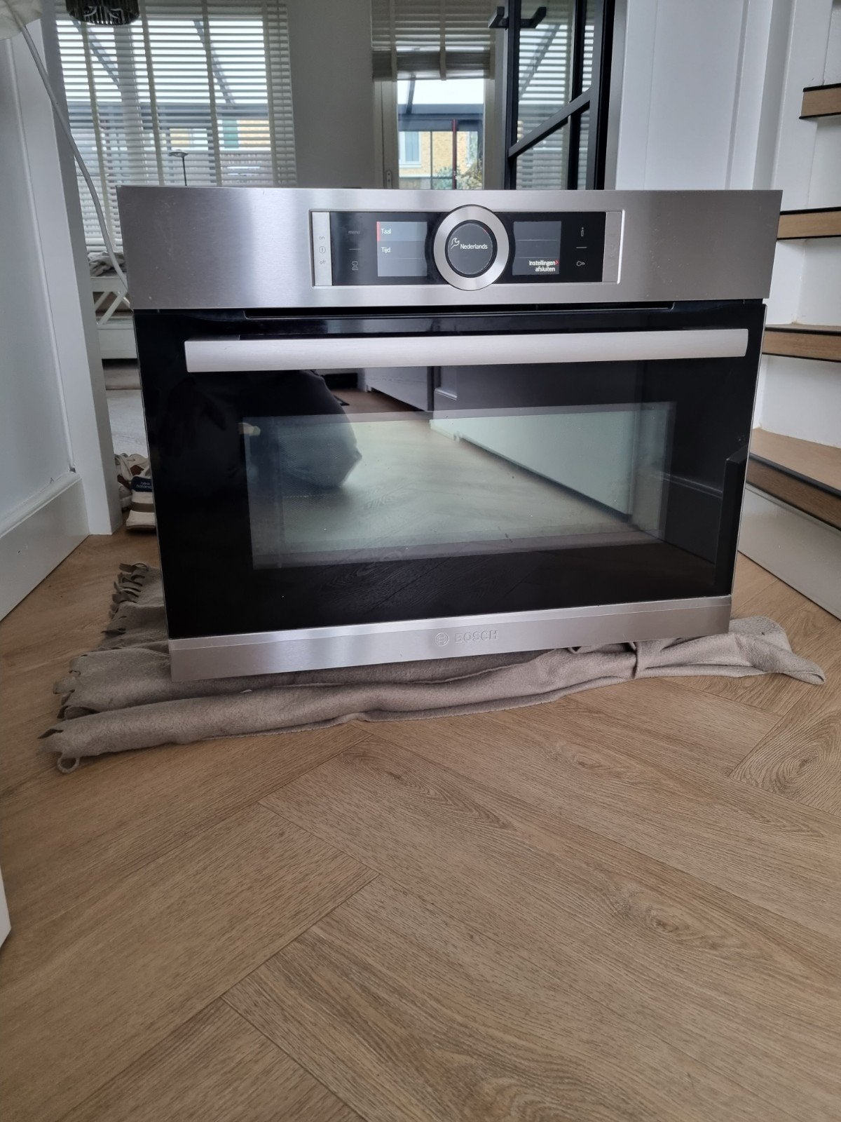 Luxe Bosch combi oven magnetron serie 8, Witgoed en Apparatuur, Ophalen, Combimagnetron, 60 cm of meer, Zo goed als nieuw