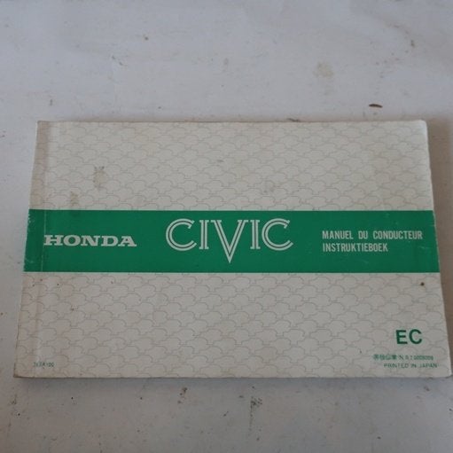 Honda Civic instructie boekje 1980 NL tekst, Ophalen of Verzenden