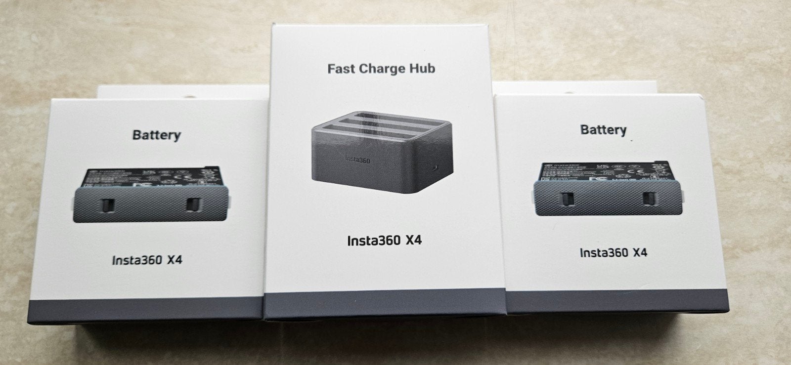 Insta360 X4 Snellaadstation met 2x 2290mAh Batterij