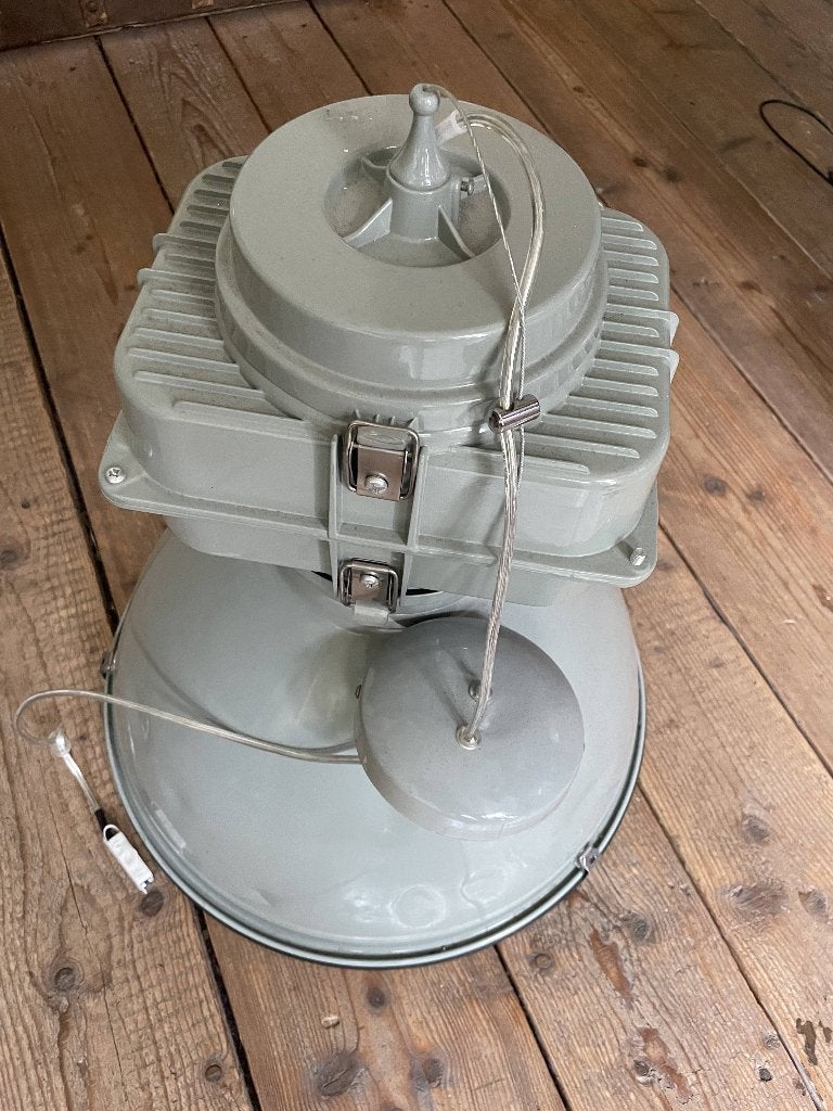 Industriële hanglamp, Huis en Inrichting, Ophalen, Gebruikt, Metaal, E27 (groot)