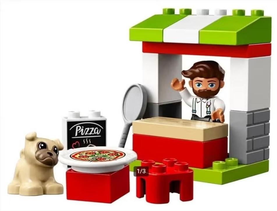 Lego Duplo 10927 Pizza Kraam (ZGAN) 2+, Overige thema's, Ophalen of Verzenden, Zo goed als nieuw, Duplo