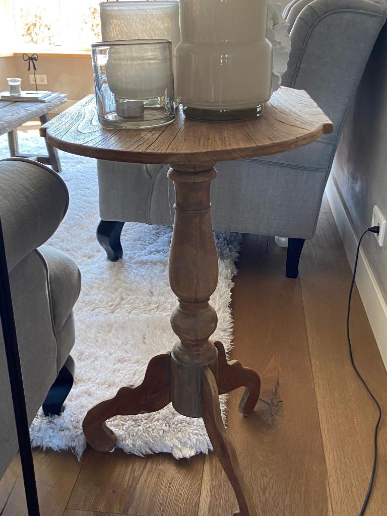Landelijk wijntafeltje, Ophalen, 55 tot 75 cm, 60 cm of meer, Rechthoekig