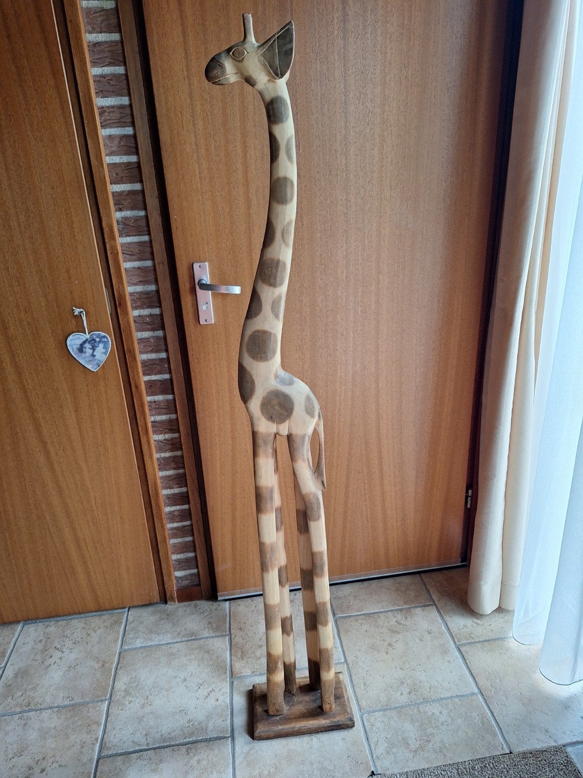 Decoratieve houten giraffe - Afrikaanse stijl, Ophalen, Hout, Gebruikt, Oosters