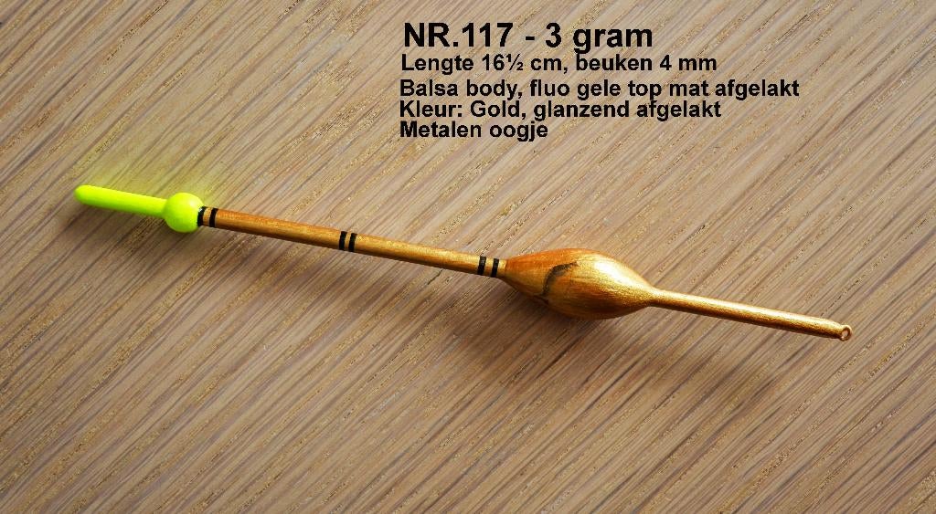 KARPERDOBBER HANDBUILT  NR. 117 / 3 gram, Watersport en Boten, Ophalen of Verzenden, Nieuw, Dobber of Lood