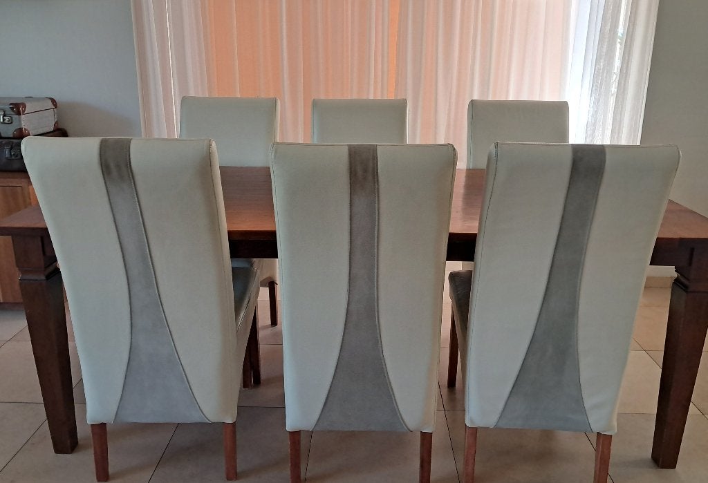 eetkamerstoelen, Ophalen, Gebruikt, Wit, Leer