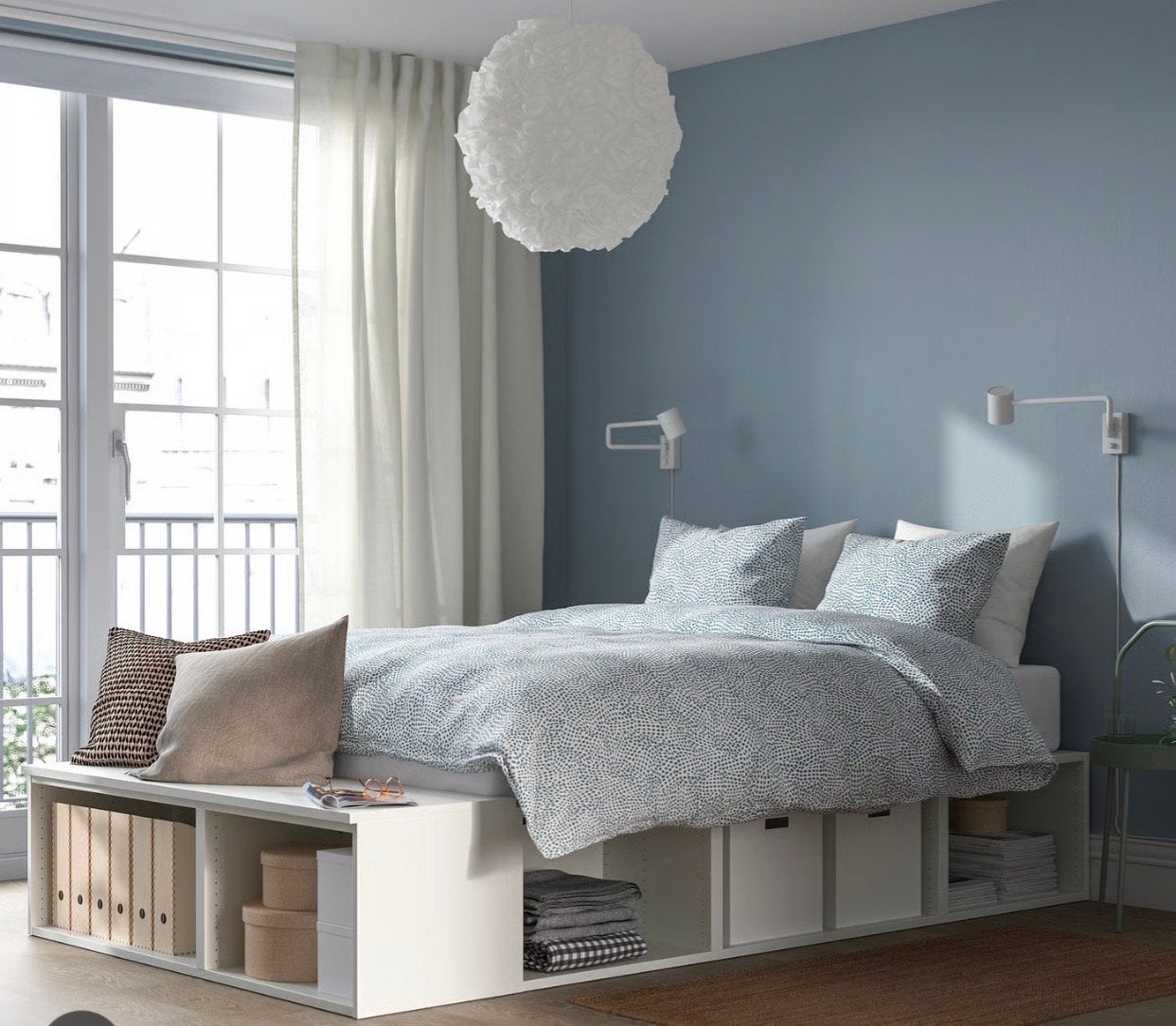 Gezocht: IKEA PLATSA Bed 120 of 140x200, Ophalen, Wit, Tweepersoons, 140 cm